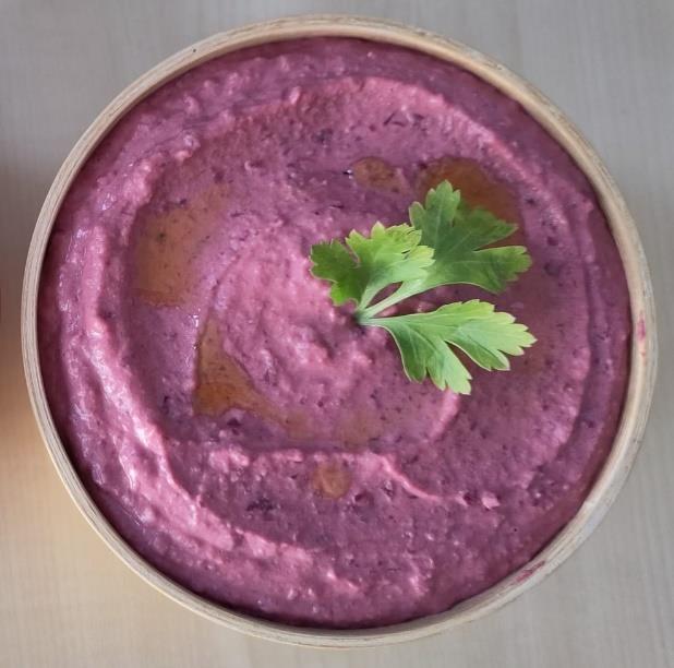 Houmous de haricots rouges et betterave